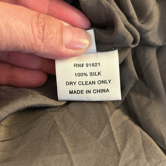 Crispin and Basilio 100% Silk Brown Long Sleeve Lagenlook Midi Dress Size Medium - Picture 10 of 10